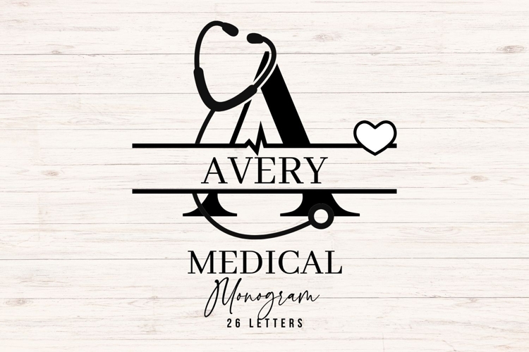 Doctor or Nurse Monogram SVG Bundle A-Z