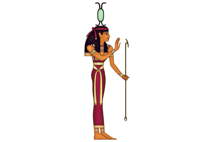 Neith.Egyptian ancient symbol. Culture.Design element.