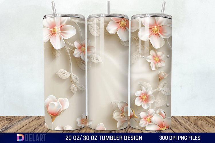 3D Floral Tumbler Wrap example image 1