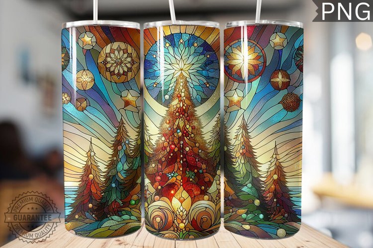 Christmas Tree Tumbler Wrap Design |High Quality 300 Dpi