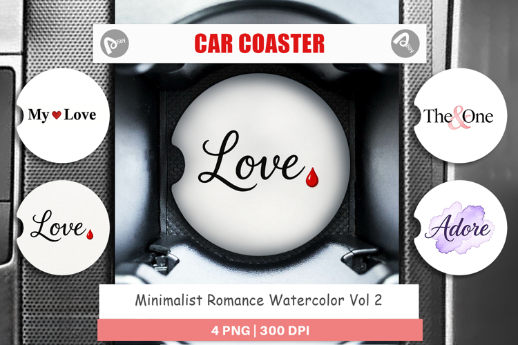 Minimalist Romance Car Coaster