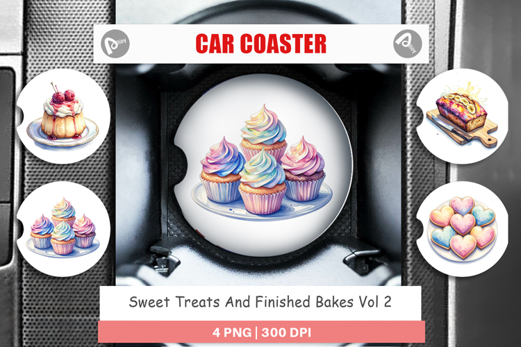 Sweet Cakes & Pies Car Coaster
