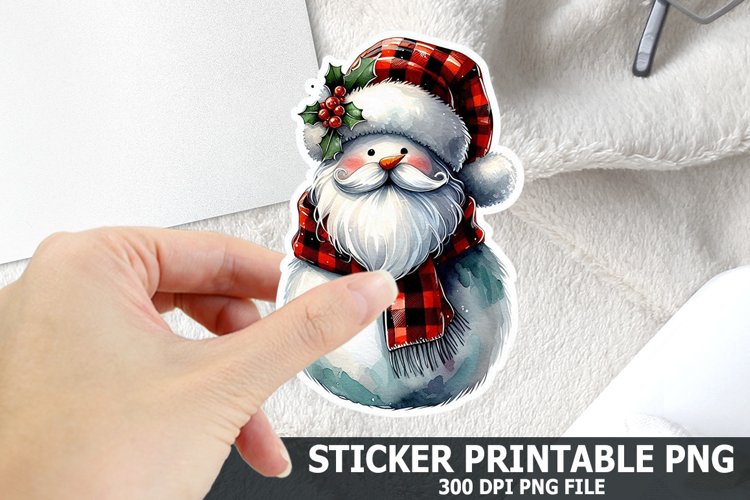 Christmas Santa Sticker| Christmas Sticker PNG Design