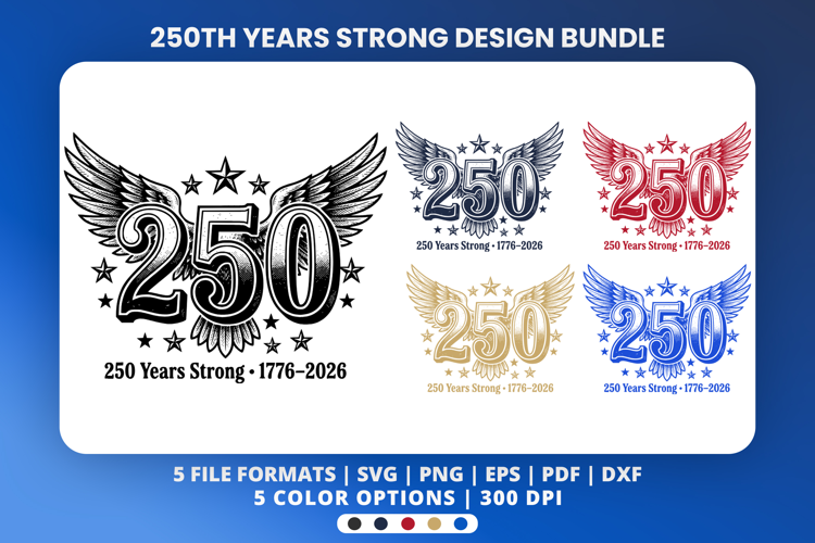 USA 250 Anniversary Patriotic Eagle SVG, 4th Of July Design