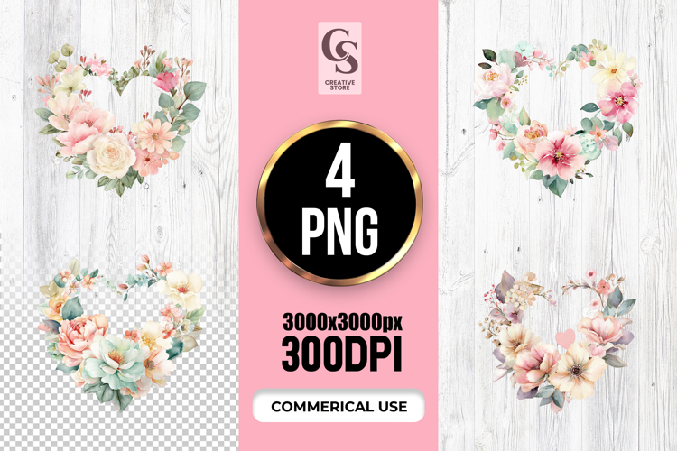 Floral Wreath Clipart Image 14