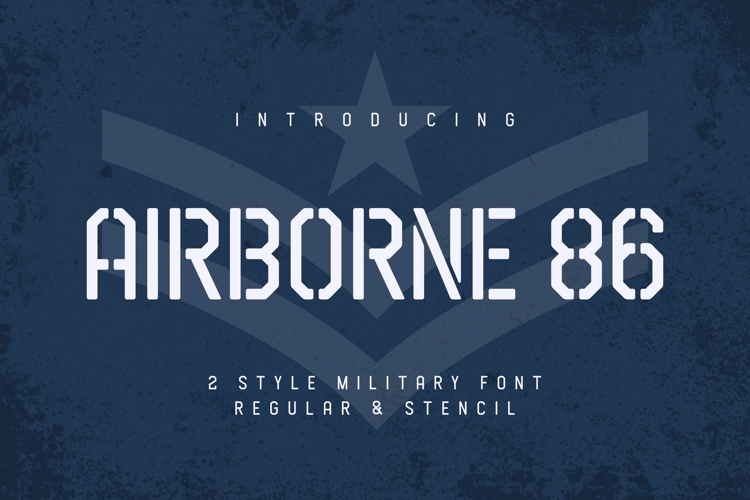 Airborne 86 - Regular & Stencil Sans Military Font