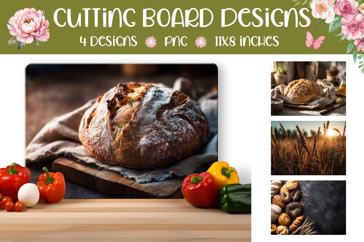 Bread Cutting Board, Bakery Cutting Board, Bread PNG