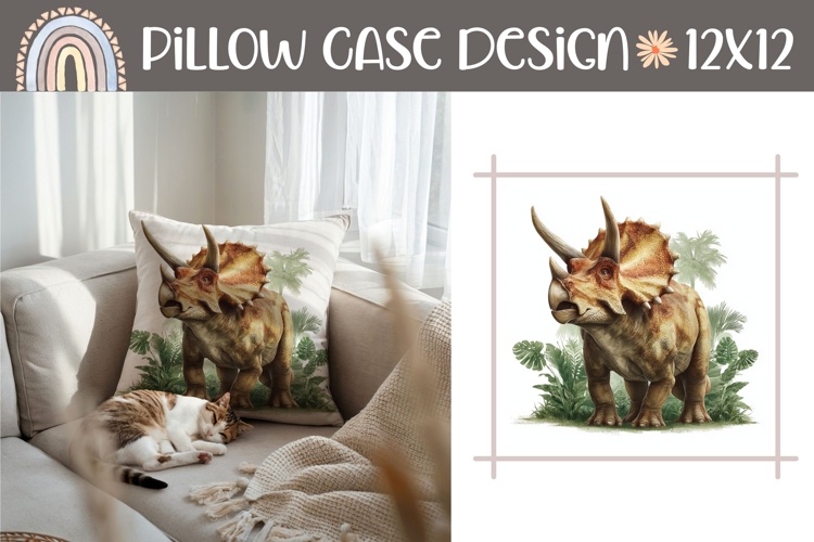 Dinosaur Pillow Design, Dino Pillow Sublimation