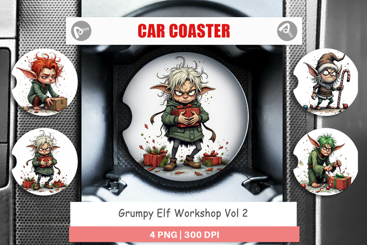 Car Coaster Grumpy Elf Workshop