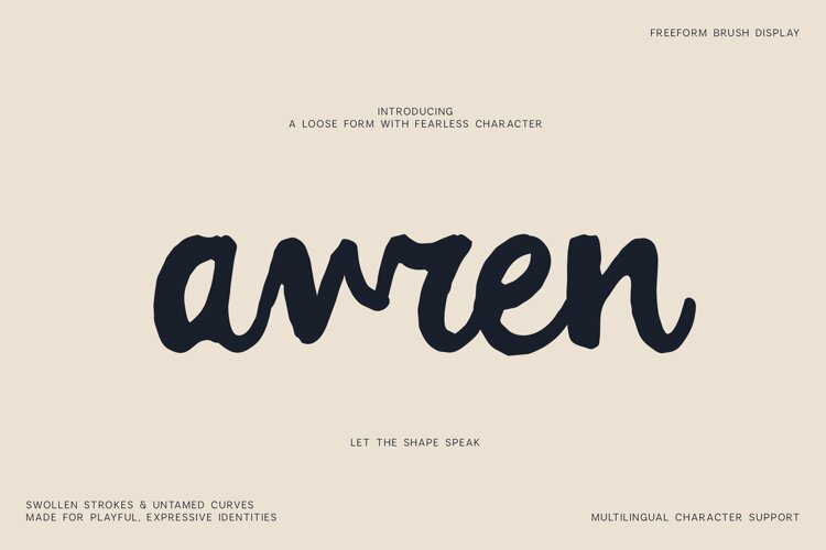 Avren Bold Hand Drawn Brush Font example image 1