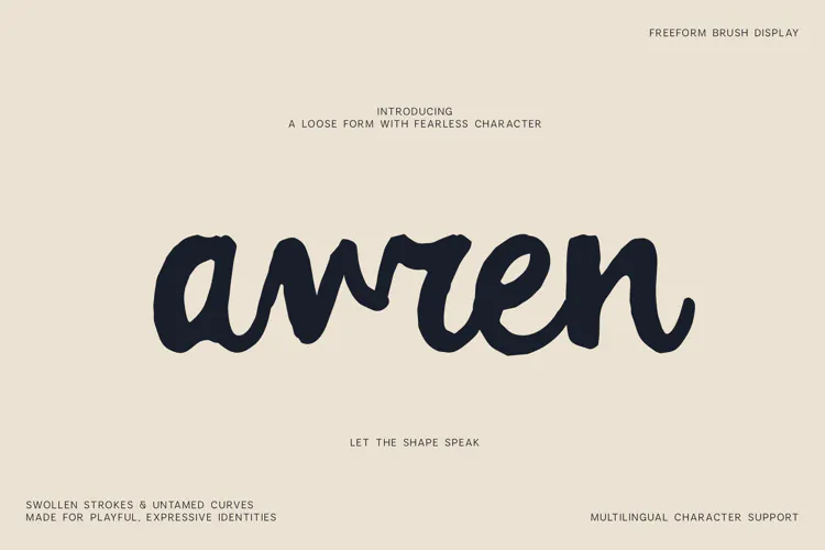 Avren Bold Hand Drawn Brush Font