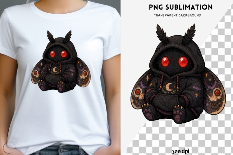 Cute mothman png design for T-shirts