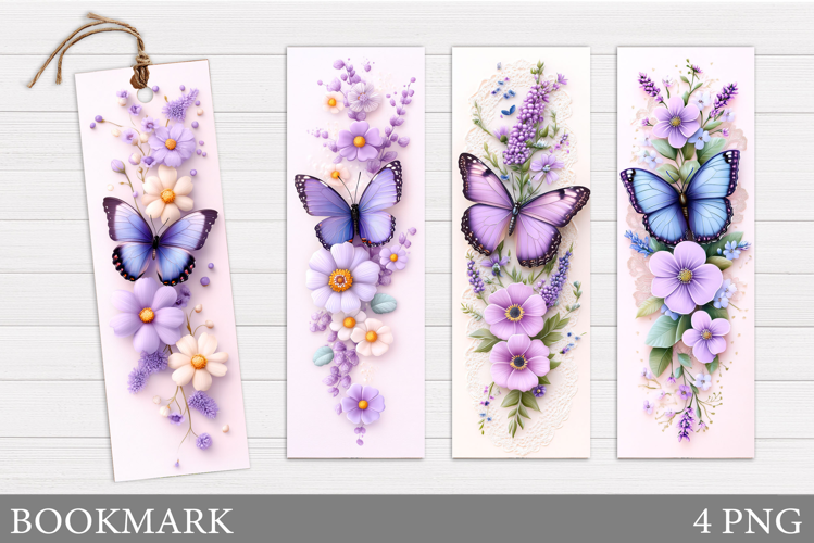 Butterflies Bookmark Design. Butterfly Bookmark Sublimation