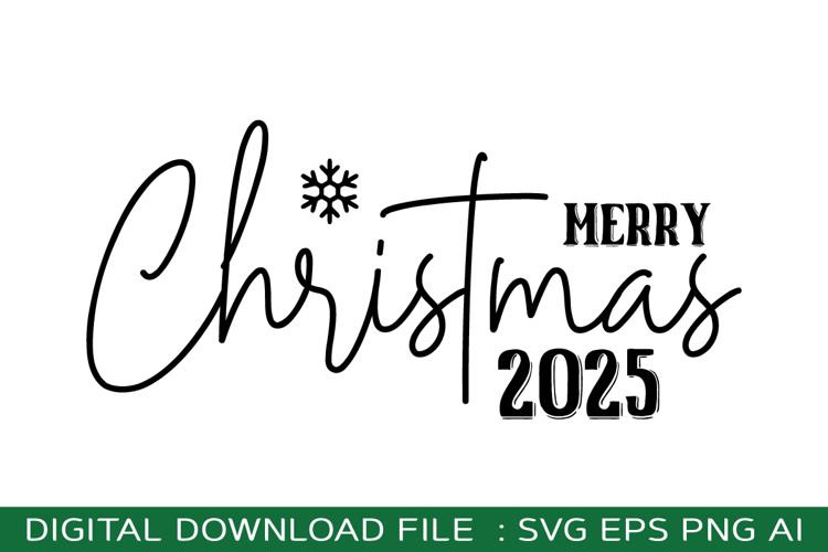 Merry Christmas 2025 svg design