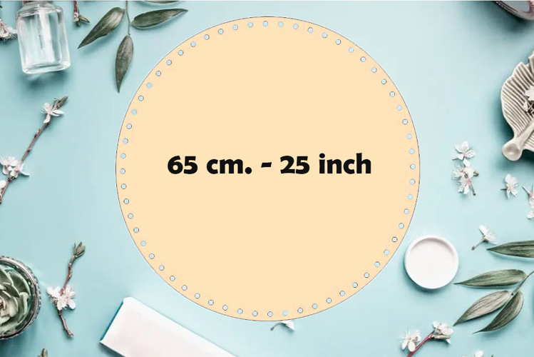 Round basket base 65 cm. 25 inch digital file, laser cut bot