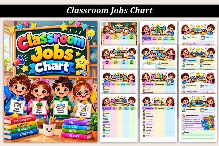 Classroom Jobs Chart | Printable Classroom Jobs example image 1