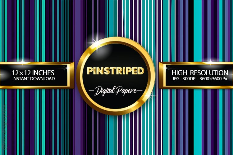 Pinstriped Digital Papers - 04 Variations