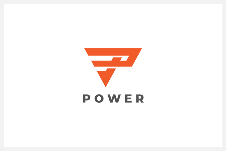 Power Letter P Logo Design Vector