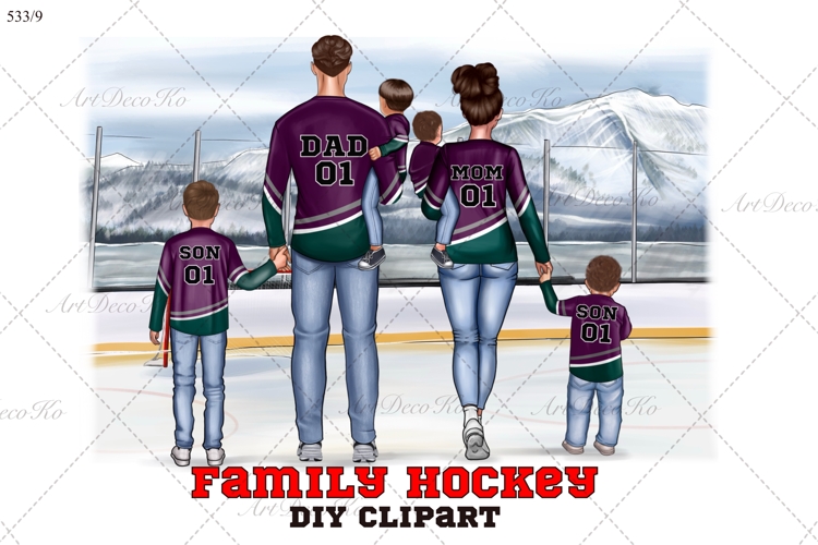 Hockey Player Clipart Image 2