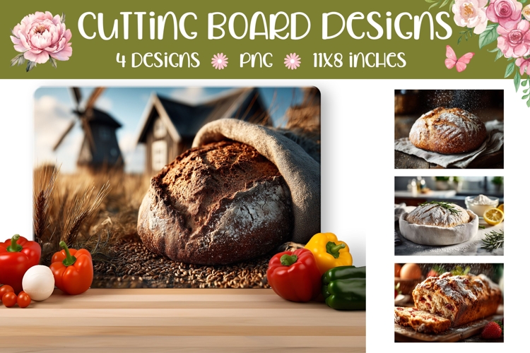 Bread Cutting Board, Bread PNG, Breakfast PNG