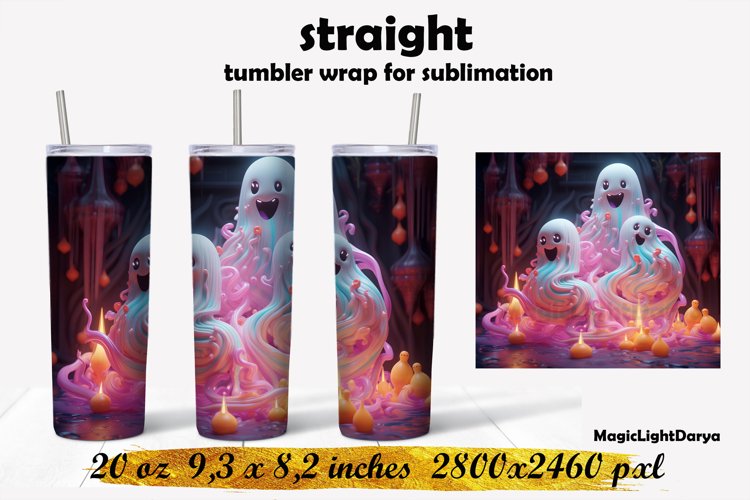 Halloween Ghost tumbler ,Halloween tumbler sublimation