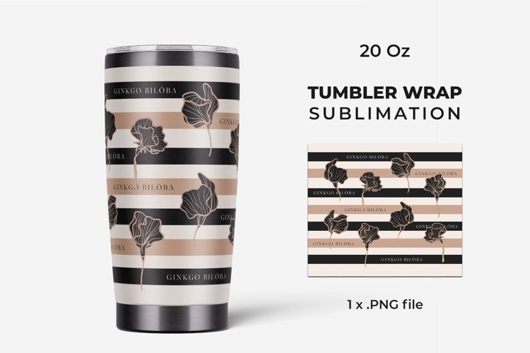 Ginkgo Tumbler Wrap Sublimation