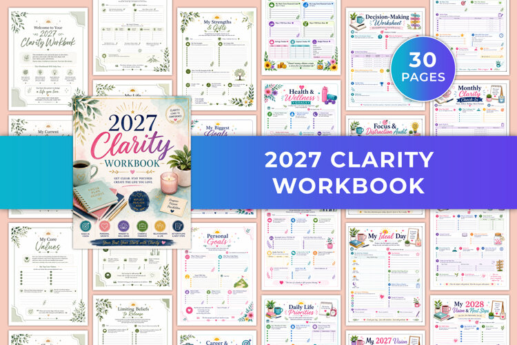 2027 Clarity Workbook Kdp interiors example image 1