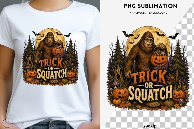 Big foot png design for T-shirts