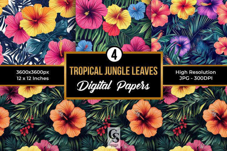 Jungle Leaves Clipart Image 14