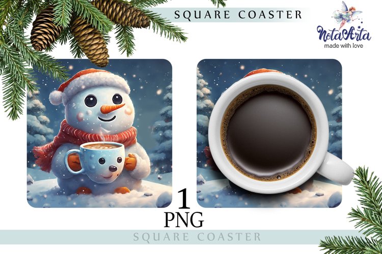SUBLIMATED STAND WITH A CUTE SNOWMAN