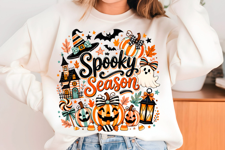 Spooky Season Halloween Pumpkin Ghost PNG