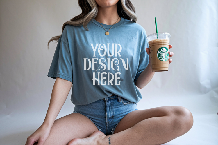 Bay Comfort Colors 1717 Mockup, CC 1717 mockups