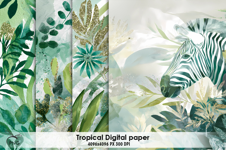 Tropical design digital paper
