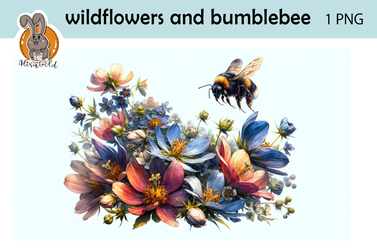wildflowers, bumblebee