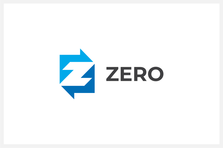 Zero Letter Z Logo Design Vector Template