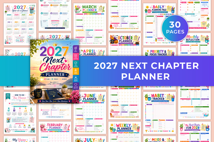 2027 Next Chapter Planner | Goals, Growth, Focus & Self-Care