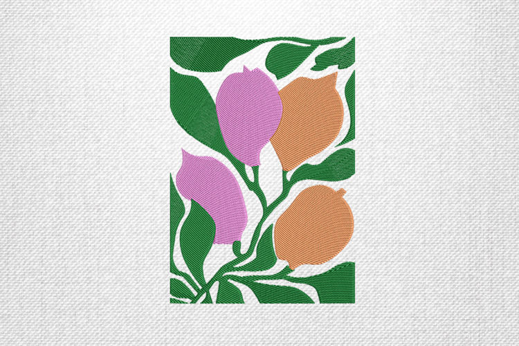 Modern Tulip Blooms Embroidery Design File