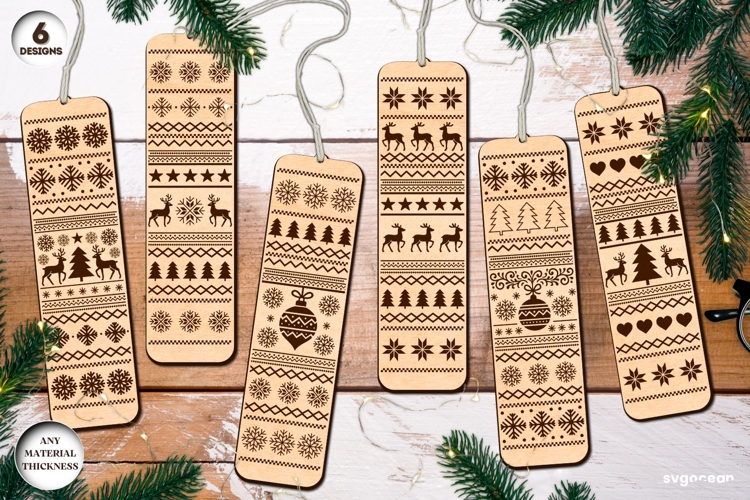 Winter Scene Bookmarks SVG Bundle | Laser Cut | Glowforge