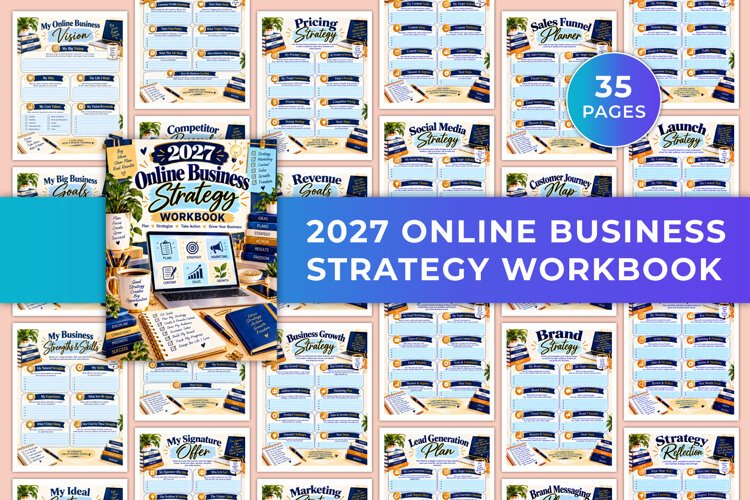 2027 Online Business Strategy Workbook Kdp interiors example image 1