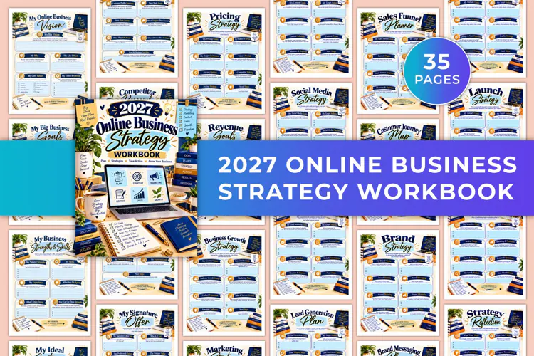 2027 Online Business Strategy Workbook Kdp interiors