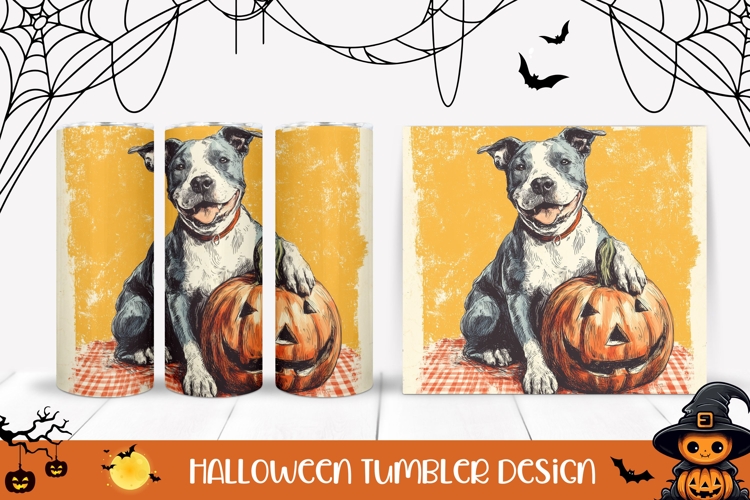 Halloween Dog Tumbler, Cartoon Dog Tumbler Wrap
