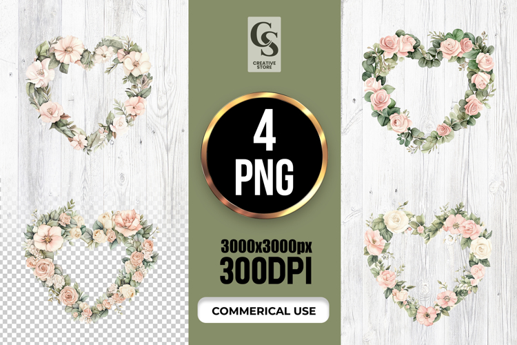 Floral Wreath Clipart Image 13