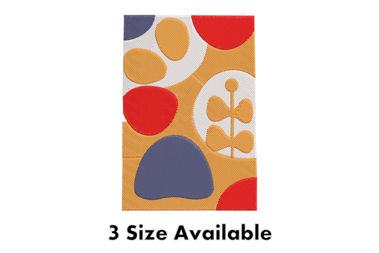 Colorful Abstract Embroidery Design - Digital Download