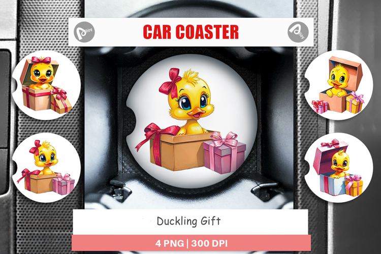Car Coaster Duckling Gift
