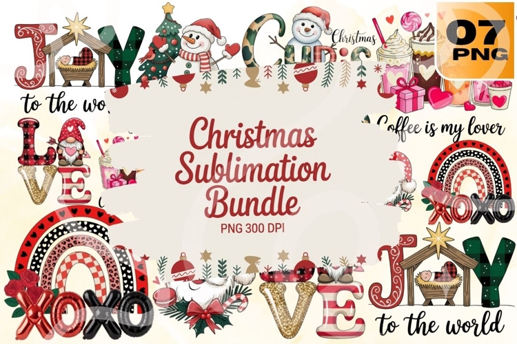 Christmas Sublimation Bundle PNG 300 DPI