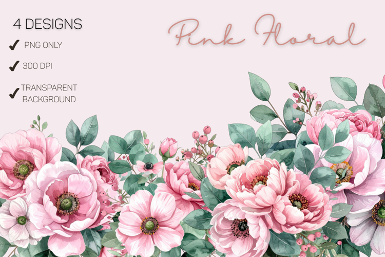 Watercolor Flower Clipart Image 9