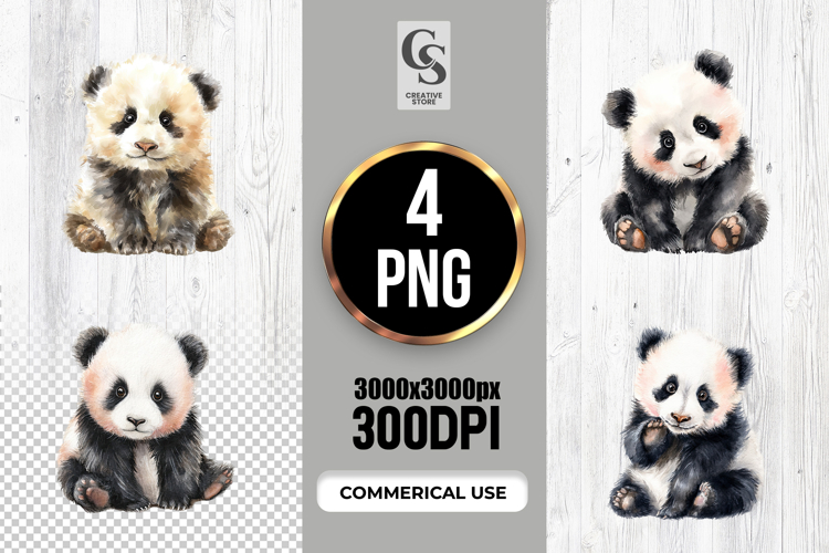 Cute Panda Clipart Image 3