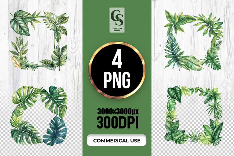 Monstera Leaf Clipart Image 11