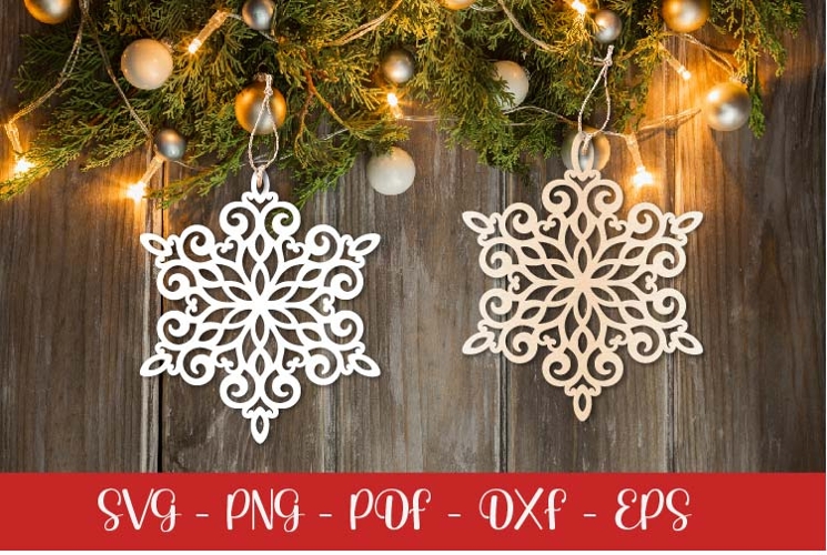 Snowflake laser SVG PNG| Christmas Snowflakes ornament