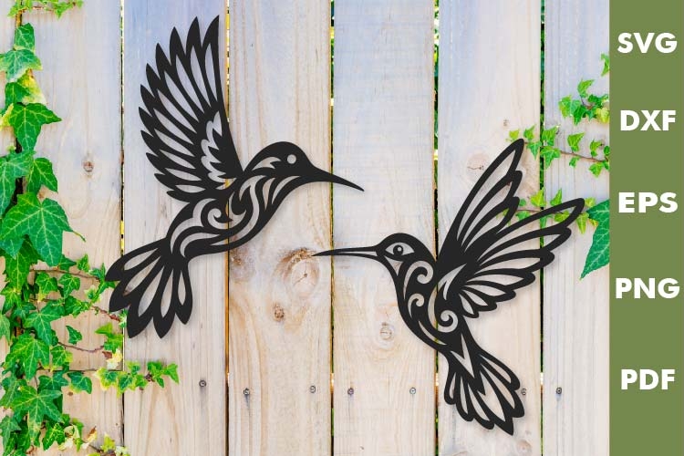 Hummingbird Wall Art Design, Laser cut, Cricut